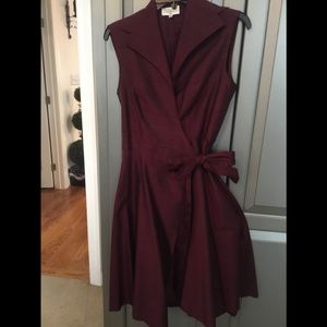 Shantung wrap knee-length dress French 40